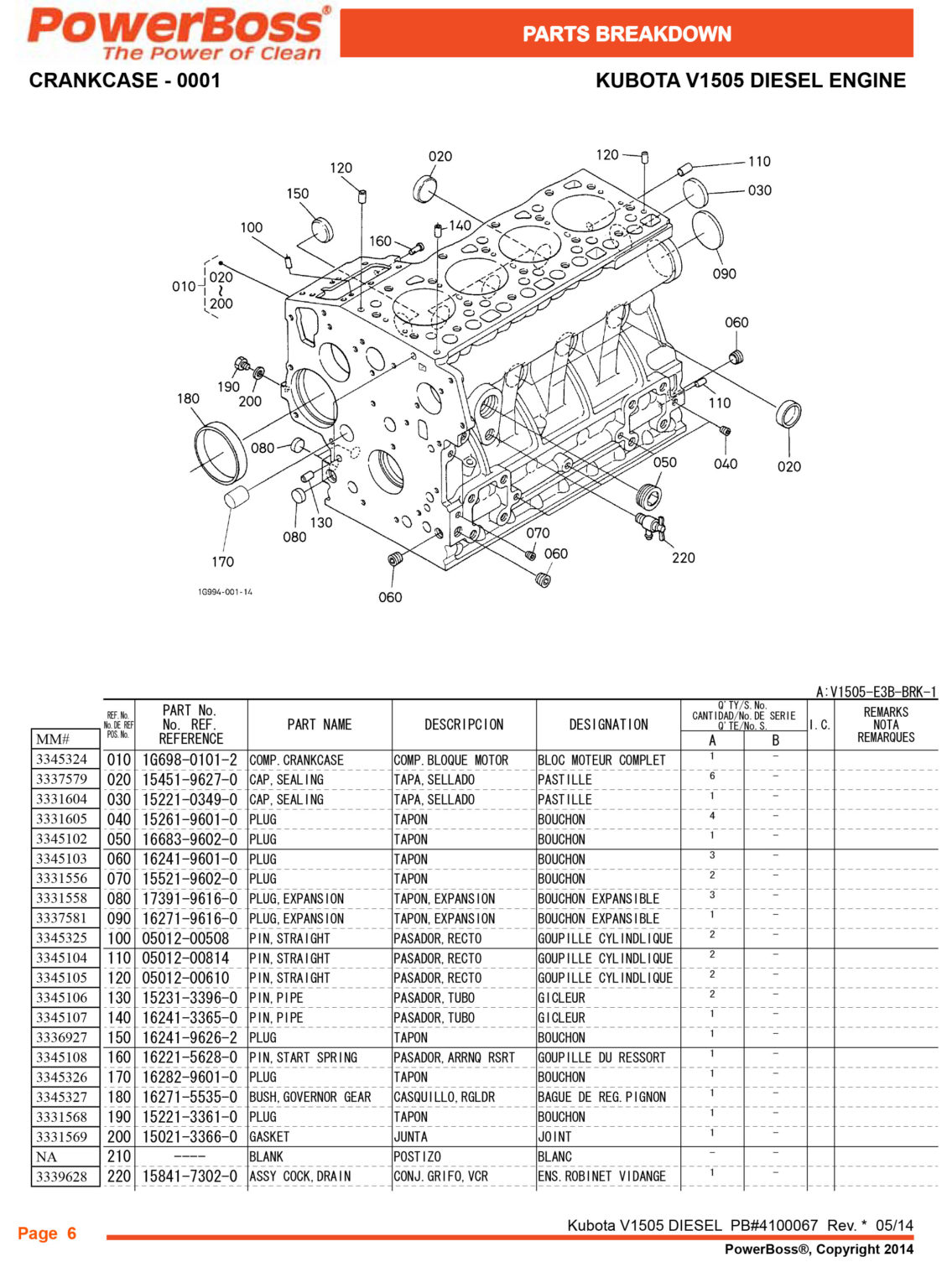 Kubota V1505 Parts Catalogue – Diesel Spares